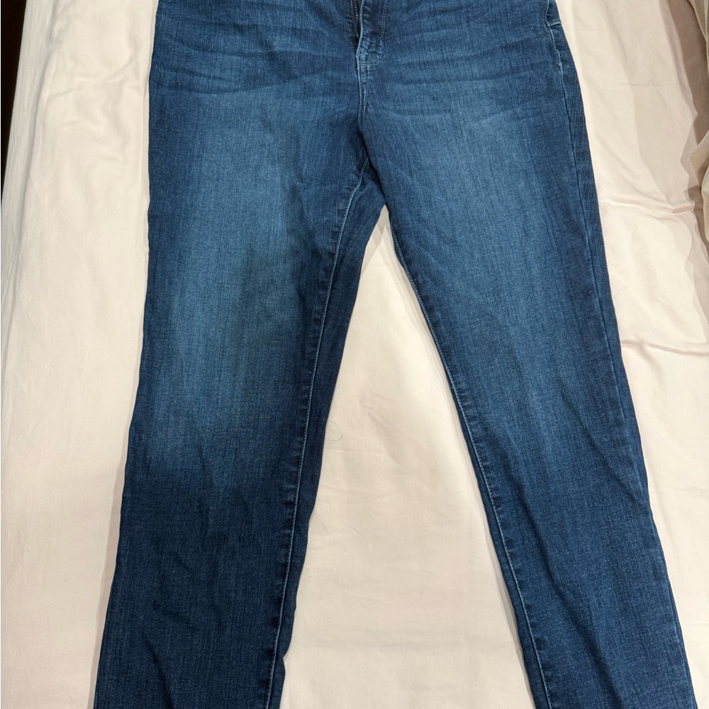 Seven7 Women's Straight Leg Blue Jeans